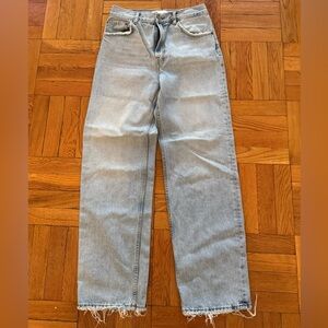 Zara Light Blue Straight Leg Jeans